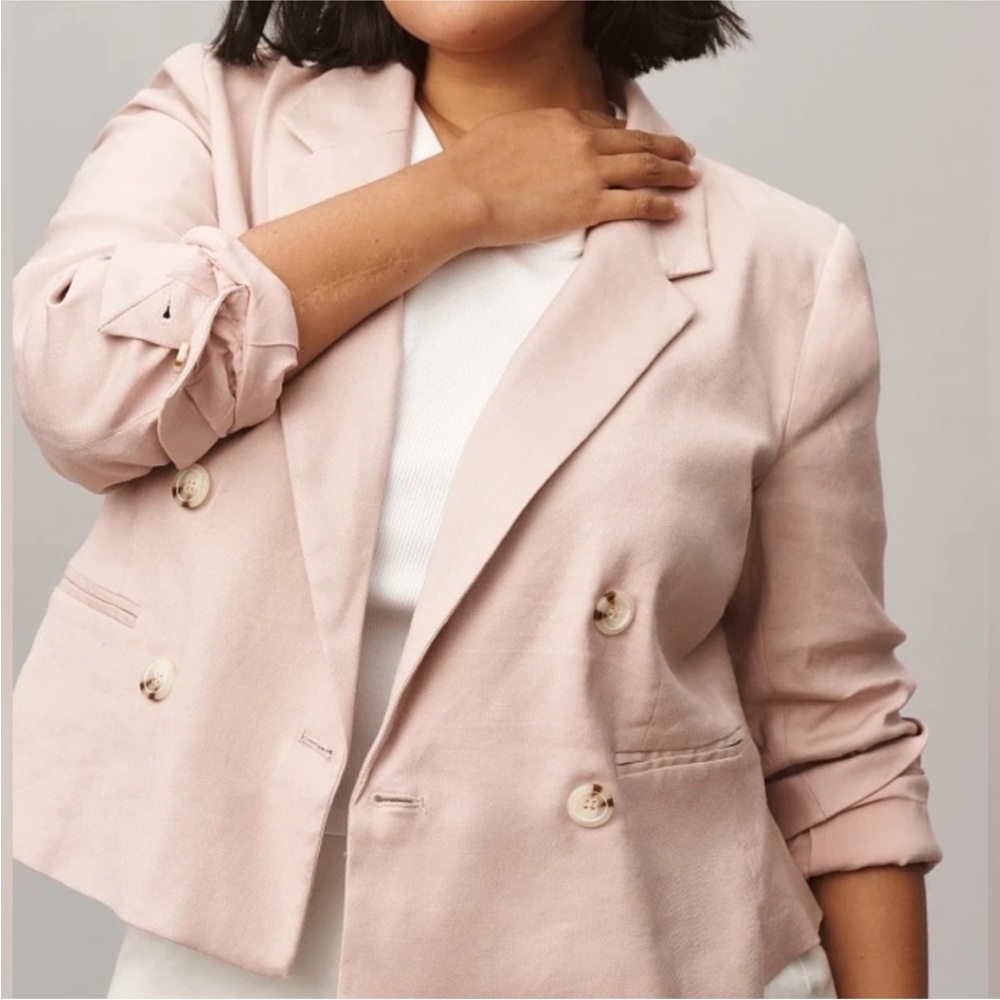 NWT Anthropologie Maeve Slim Double-Breasted Blazer Size